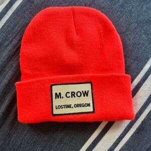M.CROW Bright Red Beanie Unisex